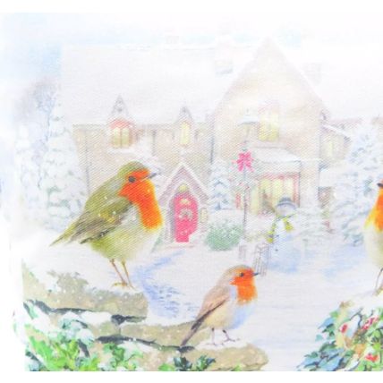 Christmas Robins Doorstop Winter Scene 17 CM Gift Home Decor Festive Holidays