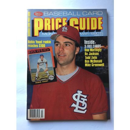 March 1990 Baseball Card Price Guide Magazine - Todd Zeile Cover + 5 Uncut
