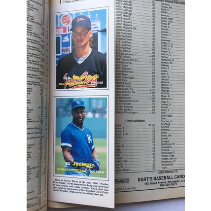 March 1990 Baseball Card Price Guide Magazine - Todd Zeile Cover + 5 Uncut