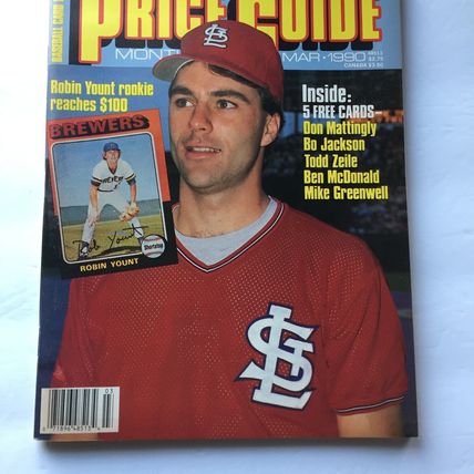 March 1990 Baseball Card Price Guide Magazine - Todd Zeile Cover + 5 Uncut