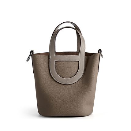 Genuine Leather Women Handbags Tote Purse Shoulder Bag Grey