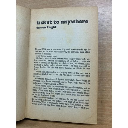 1968 "SCIENCE FICTION SHOWCASE" MARY KORNBLUTH VINTAGE PAPERBACK BOOK (P3)