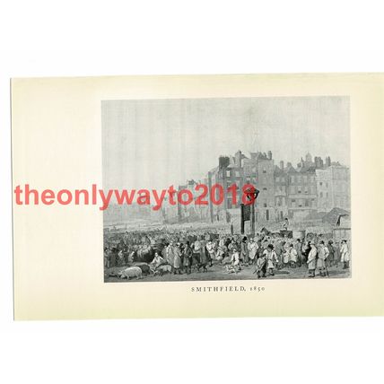 Smithfield, London 1850, Book Illustration (Print), 1934