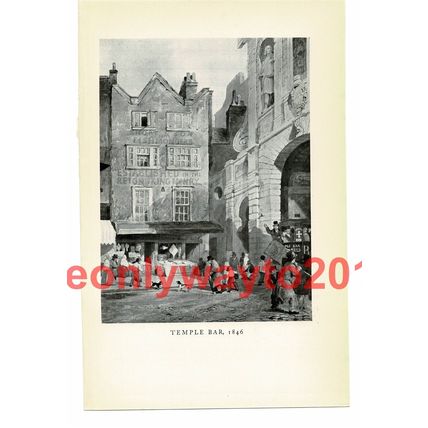 Temple Bar, London 1846, Book Illustration (Print), 1934
