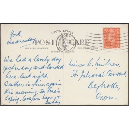 Bootham Bar and York Minster, Yorkshire, 1946 - Excel Series Postcard