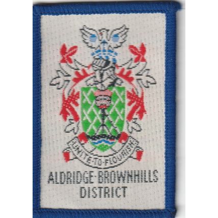 Scout Badge UK - Aldridge and Brownshill- Black Back (BY237A)