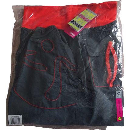 Zumba Logo Cargo Pants Dark Shadow Grey Orange S UK 10