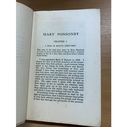 1927 1ST EDITION "MARY PONSONBY" by MAGDALEN PONSONBY BIOGRAPHY HB BOOK (P4)
