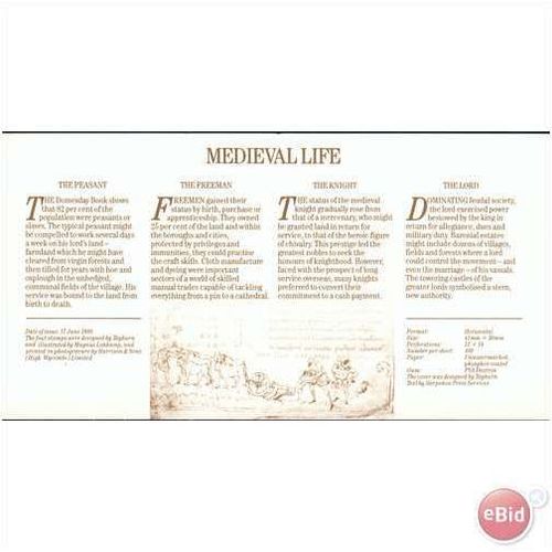 GB FDC 1986 - Medieval Life (mint) Cheshire