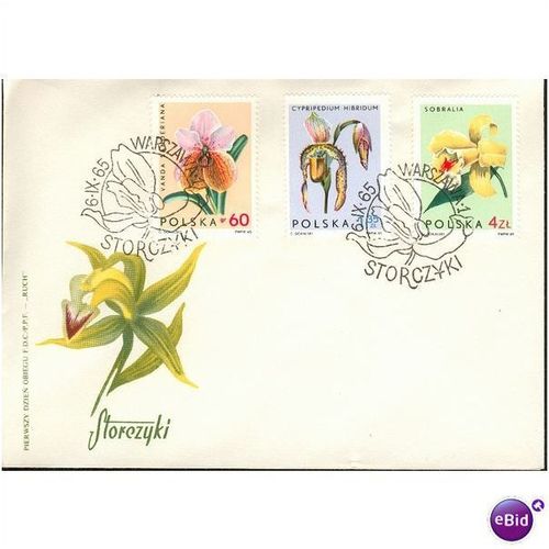 Poland FDC 1965 - SG 1590-1598 - Storczyki (Orchids)