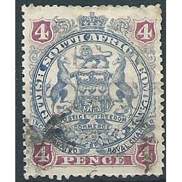 Rhodesia 1897 SG70 4d Ultramarine & Claret Fine Used .. ..