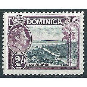 Dominica 1947 SG106a 2/- Slate & Purple Mounted Mint ... .