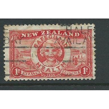 new zealand stamps sg598 used health 1936 toned