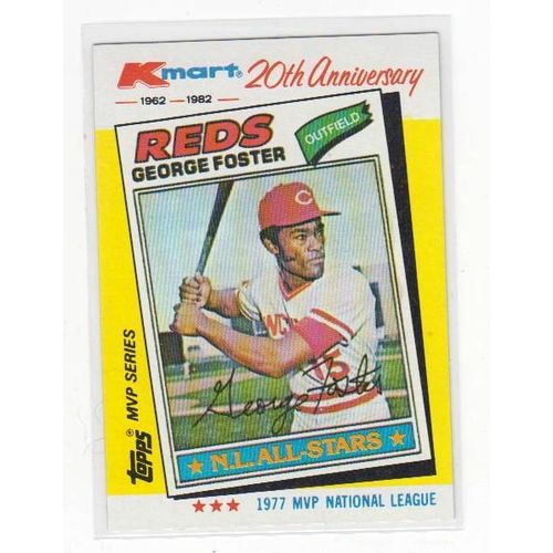 1982 Kmart George Foster baseball card #32 -NM- Reds- Oddball
