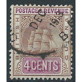 British Guiana 1907 SG254 4c Brown & Purple Fine Used . ..