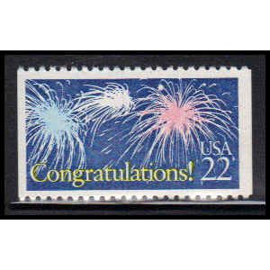 2267 22c Congratulations Fine MNH BPS Top V5163