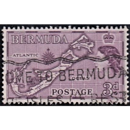 Bermuda, 1953-58 3d Sandy's BH, SG 140 (Scott #148), used