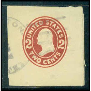 Used U412 2c George Washington Fine Cut Square WA2939
