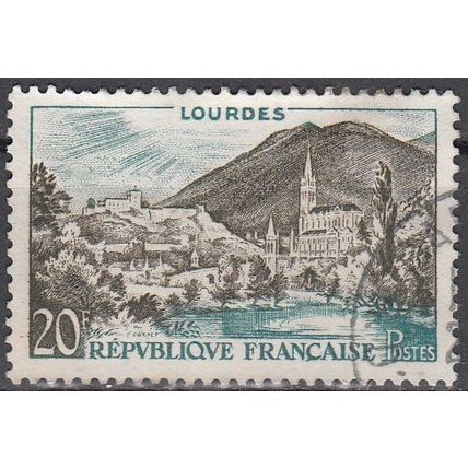 France 1958 Michel 1186 O Cote (2008) 0.30 € Lourdes Cachet rond