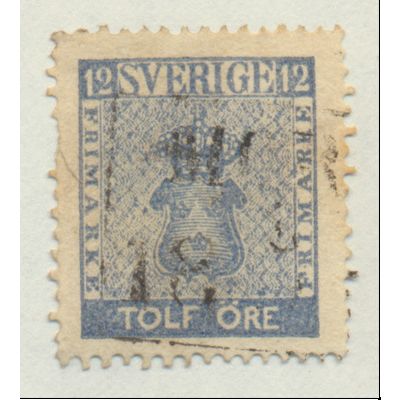 Sweden Stamp Scott #9, Used