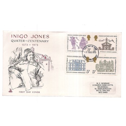 INIGO JONES fdc 15th August 1973 stamps =