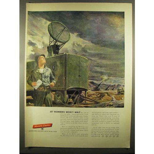 1955 Western Electric Ad - Jet Bombers Won't Wait