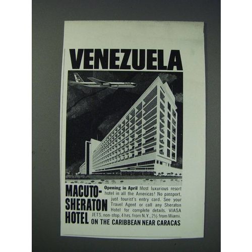 1963 Macuto-Sheraton Hotel Ad - Venezuela