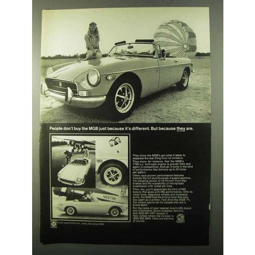 1971 MG MGB Ad - Don't Buy Because It's Different