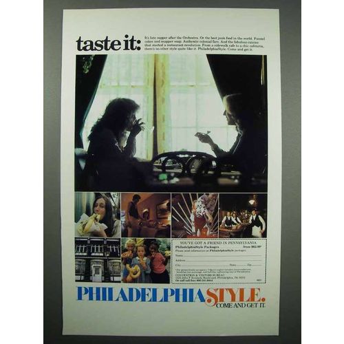 1981 Philadelphia Tourism Ad - Taste It