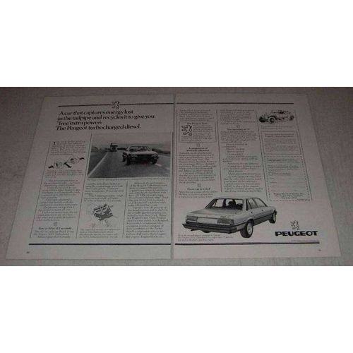 1981 Peugeot 505S TurboDiesel Ad - Energy in Tailpipe
