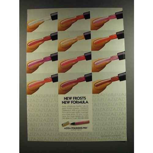 1986 Aziza Polishing Pen Ad - New Frosts New Formula