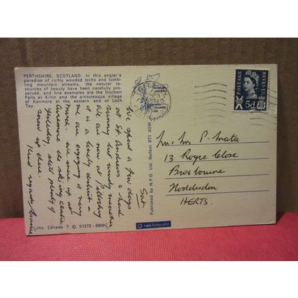 multiview, PERTHSHIRE county... used postcard by NPO. 1970 pm =