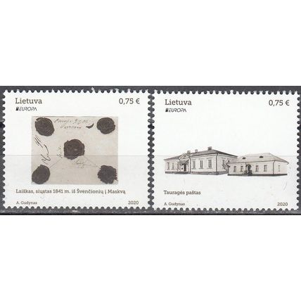 Lietuva 2020 Europa CEPT Anciennes routes postales Neuf **
