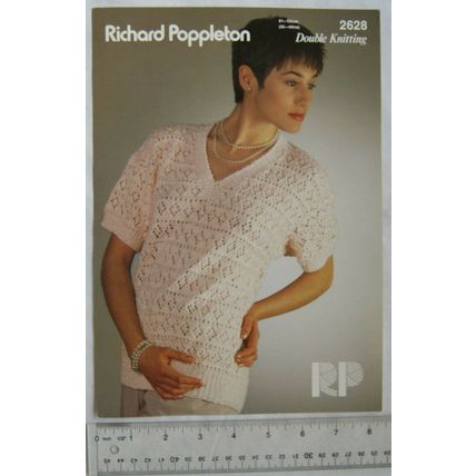 Vintage: Richard Poppleton 2628 diamond lace sweater, DK