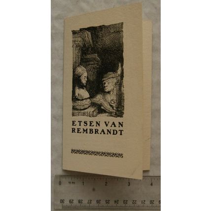 Vintage leaflet in Dutch - Etsen van Rembrandt