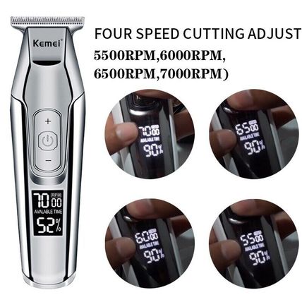 Kemei 5027 Beard Hair Trimmer Cordless Electric Bald Haircut Detailer Clipper