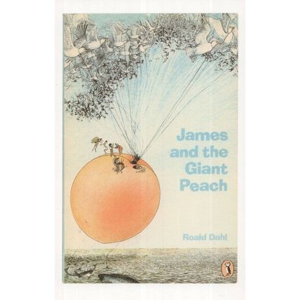 James & The Giant Peach Roald Dahl 1980 Puffin Book Postcard