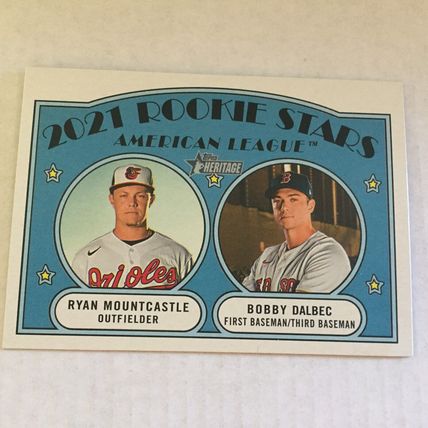 2021 Topps Heritage Rookie Stars Ryan Mountcastle & Bobby Dalbec