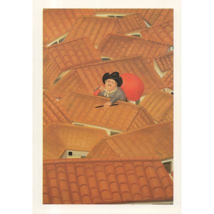 Botero The Chief La Voleur Maze Of Houses Painting Postcard