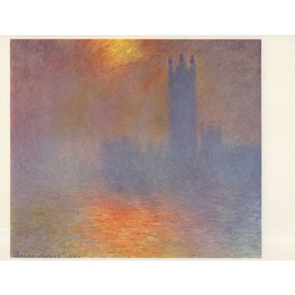 Monet The Houses Of Parliament Painting Postcard