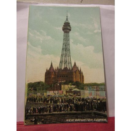 TOWER, NEW BRIGHTON, CHESHIRE unused antique postcard =