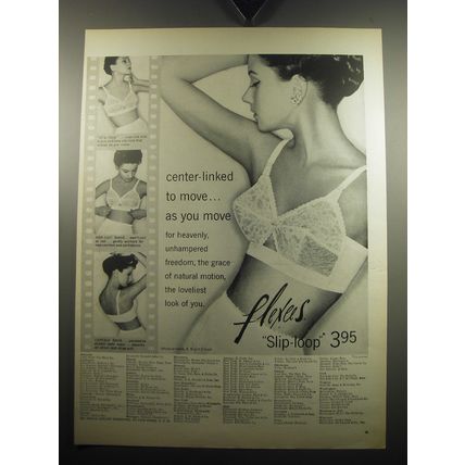 1957 Flexees Slip-Loop Bra Ad - Center-linked to move
