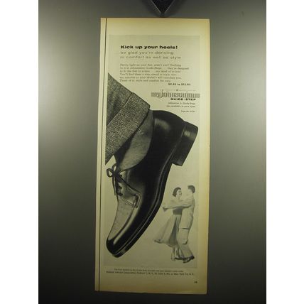 1957 Johnsonian Guide-Step Shoes Ad - Kick up your heels