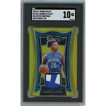 2020 Panini Select Markelle Fultz Selective Swatches Gold Prizm 1/10 SGC 10 1296
