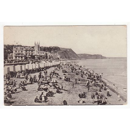 1906 Teignmouth Skeleton Postmark on Postcard