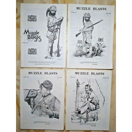 Muzzle Blasts Magazine 1982 May, June, July, Aug. VTG - Very nice!