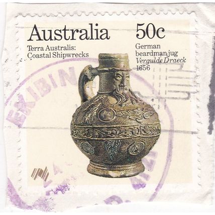 Australia 1985 German Beardman Jug SG 994 Ekibin Queensland cancel on piece VGC