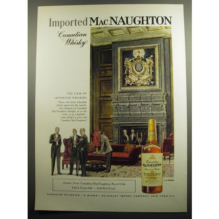 1958 Canadian MacNaughton Whisky Advertisement