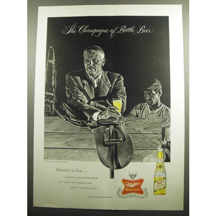 1958 Miller High Life Beer Advertisement - The Champagne of Bottle Beer