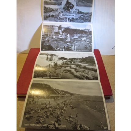 BOURNEMOUTH & BOSCOMBE unused vintage lettercard, 6 view letter card =